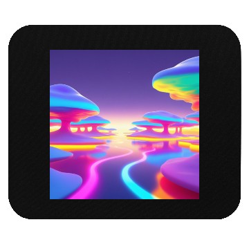 Discover Floating Islands of Light – Psychedelic Minimal Mouse Pads