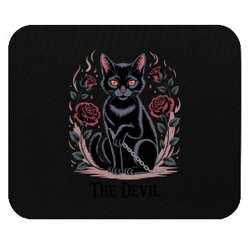 Discover The Devil Tarot Cat Art Mouse Pads