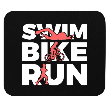 Discover Swim Bike Run Repeat Mouse Pads