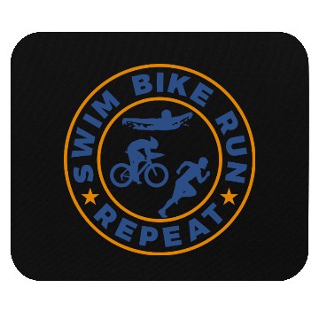 Discover Swim Bike Run Repeat Mouse Pads