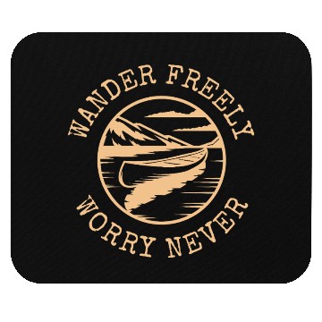 Discover Wander Freely Worry Never Canoe On Lake Mouse Pads