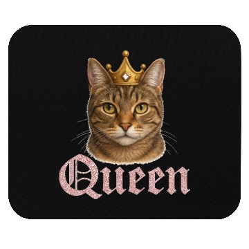 Discover Queen Cat with Crown Mouse Pads