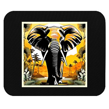 Discover Majestic Elephant Sunset Mouse Pads