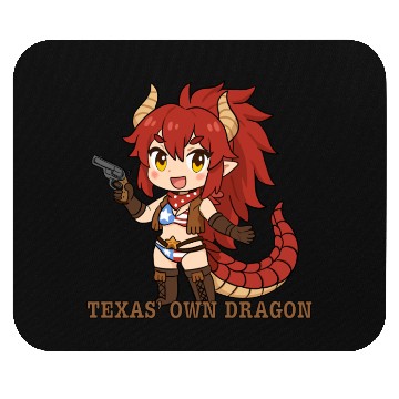 Discover Texas' Own Dragon, Zentreya Chibi Sticker Design Mouse Pads
