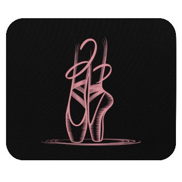 Discover Stylized Ballerina Dancer Ballet Shoes Mouse Pads