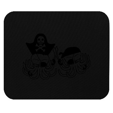 Discover Two octopus pirate sailing crew captain privateer Mouse Pads