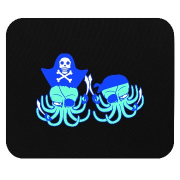 Discover Two octopus pirate sailing crew captain privateer Mouse Pads