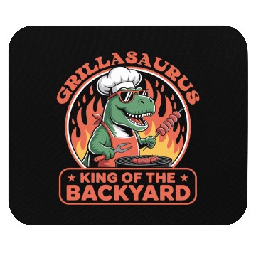 Discover Funny Dinosaur BBQ Chef – Summer Grilling Mouse Pads