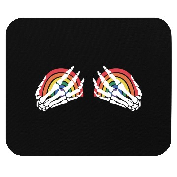 Discover LGBTQ Skeleton Hand Rainbow Mouse Pads