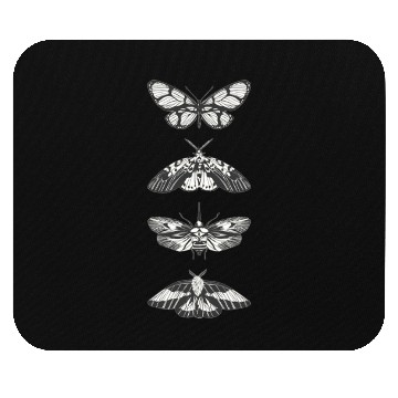Discover Black Butterfly Bold Leap Mouse Pads