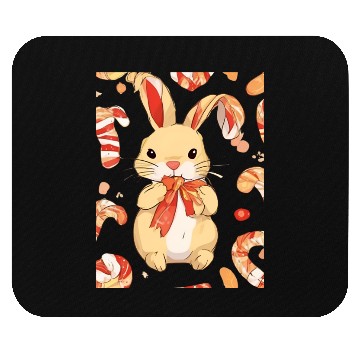 Discover Candy Cane Bunny – Cute for Mouse Pads, Onesies, Mugs