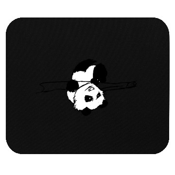 Discover Cute Panda on Bamboo Mouse Pads Accessory, Minimalist