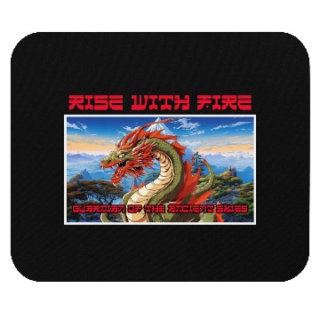 Discover Rise With Fire Guardian Dragon Roaring Mouse Pads