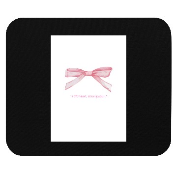 Discover Elegant Pink Girly Design with a Soft Bow Mouse Pads