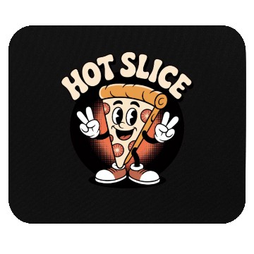 Discover Hot Slice Pizza Retro Cartoon Mouse Pads