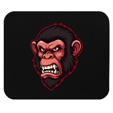Discover Angry Monkey Mascot Mouse Pads