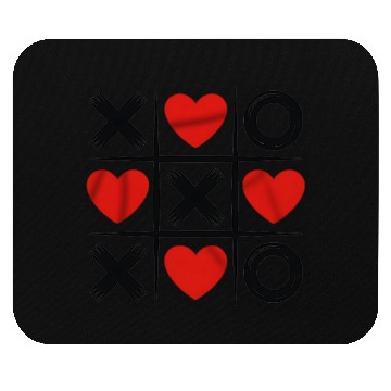 Discover Tic Tac Toe Love Cute Hearts Game Design Mouse Pads