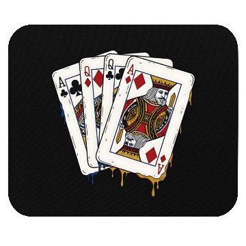 Discover poker cards spades hand Mouse Pads