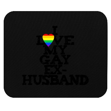 Discover Rainbow Heart I Love My Gay Ex-Husband LGBTQ+ Ally Mouse Pads