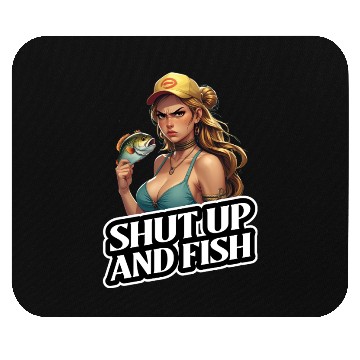 Discover Shut Up And Fish (Fishing) Mouse Pads