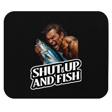 Discover Shut Up And Fish (Fishing) Mouse Pads