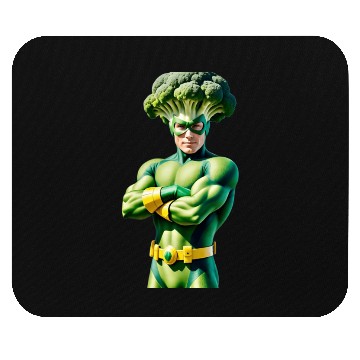 Discover Broccoli Superhero Mouse Pads