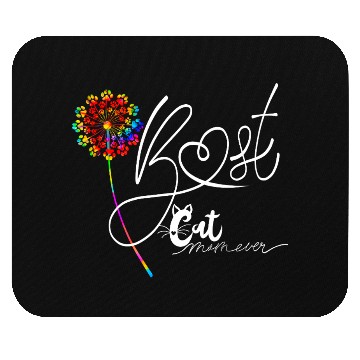 Discover Best Cat Mom Ever Sunflower Mother's Day Cat Lover Mouse Pads