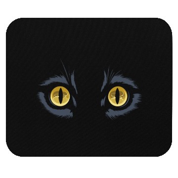 Discover Mysterious Cat Eyes with Intriguing Yellow Gaze Mouse Pads