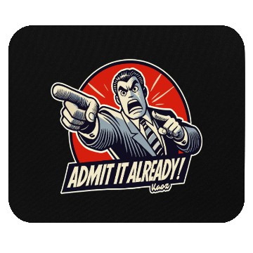 Discover Admit It Already! – Angry Pointing Lawyer Guy Mouse Pads