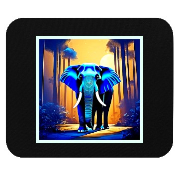 Discover Mystic Elephant: Sunset Forest Journey Mouse Pads