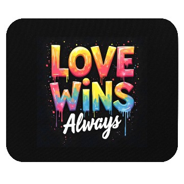 Discover Love Wins, Always - Vibrant Rainbow Pride Mouse Pads