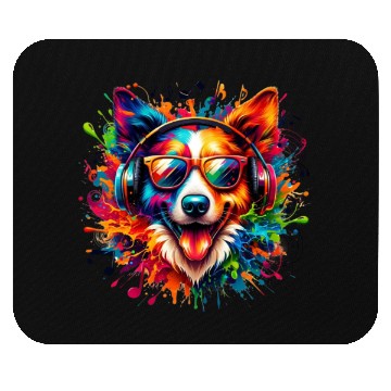 Discover Dog Beats Colorful Mouse Pads