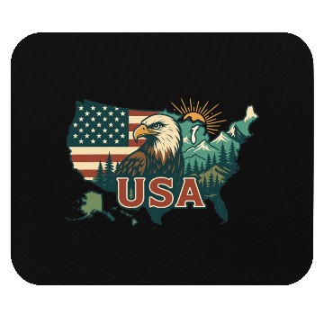 Discover USA Eagle - Patriotic Mouse Pads