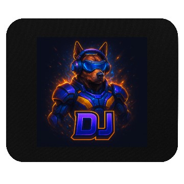 Discover "Cyberpunk DJ Dog | Futuristic Style with a Doggy2 Mouse Pads