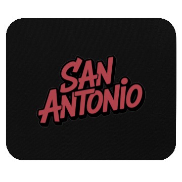 Discover San Antonio Text Design Mouse Pads