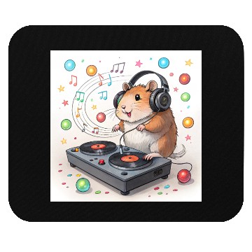 Discover DJ Hamster – Tiny Paws, Big Beats! Mouse Pads