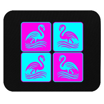Discover Flamingo Waves Pop Art Mouse Pads