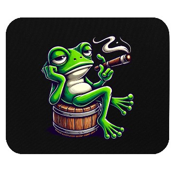 Discover Chill Frog With Cigar Mouse Pads