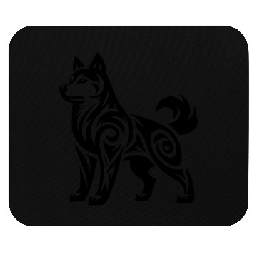 Discover Mystical Powerful Tribal Husky Dog Mouse Pads