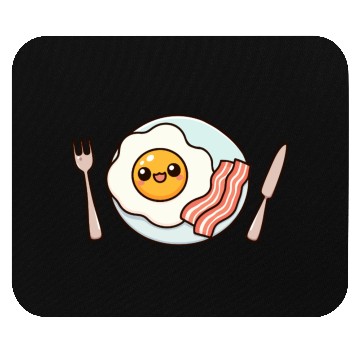 Discover Whimsical Sunny Side Fried Egg Design Mouse Pads