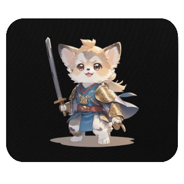Discover Dog Samurai General Mouse Pads