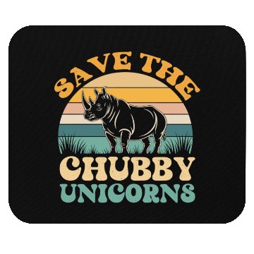 Discover Save The Chubby Unicorns Vintage Funny Rhino Mouse Pads