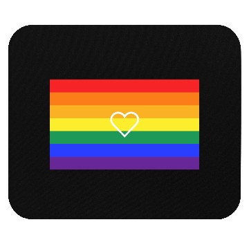 Discover Rainbow Heart Pride Flag Mouse Pads