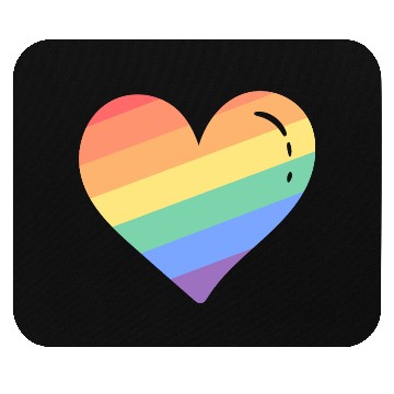 Discover Rainbow Pride Heart Mouse Pads