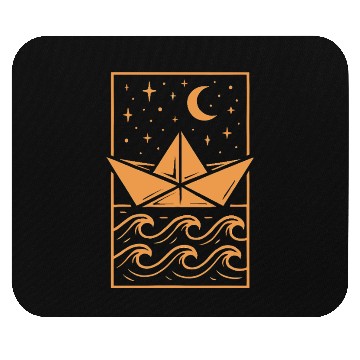 Discover Paper Boat and Moon Men's Mouse Pads