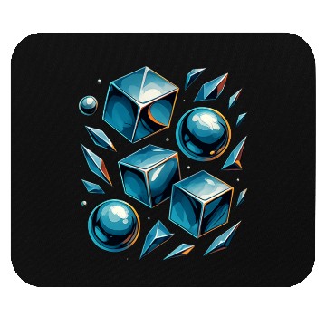 Discover Chrome Geometry 3D – Floating Cubes, Spheres Mouse Pads