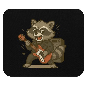 Discover Electric Guitar Vibes – Rocking Raccoon Mouse Pads