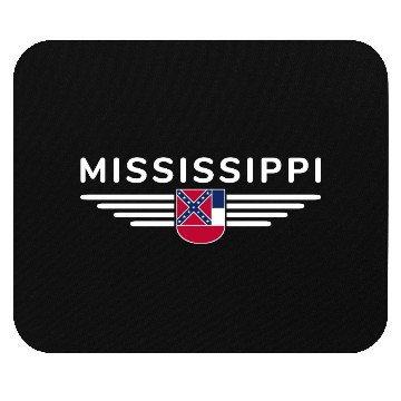 Discover Mississippi State Flag Emblem Design Mouse Pads