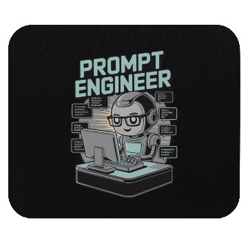 Discover Prompt Engineer AI Robot Programmer Tech Nerd Mouse Pads
