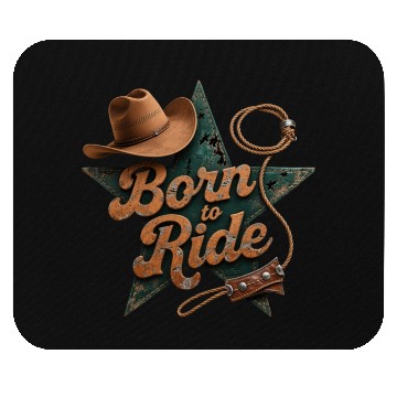 Discover Born to Ride – Cowboy Spirit Mouse Pads
